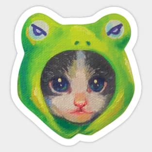 Froggy Cat Sticker